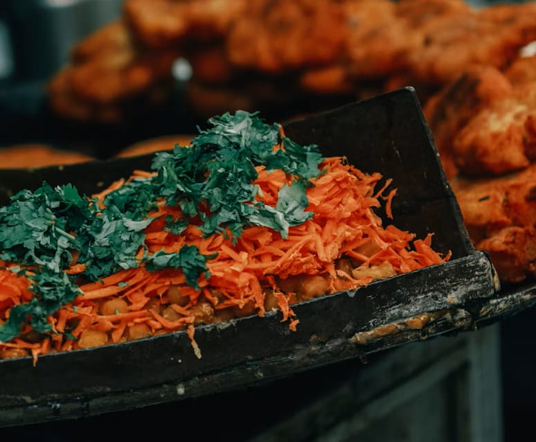 Plat panaméen coloré en gros plan