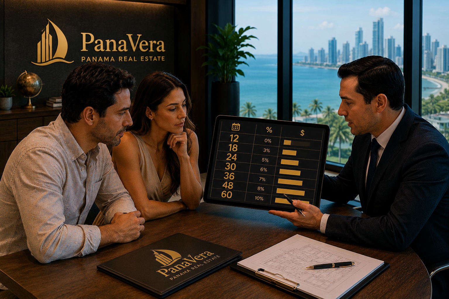 Discussing financing and the payment plan